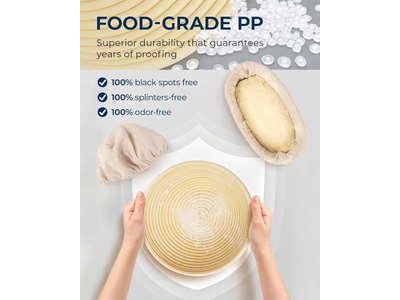 Cesta de Prueba de Pan de Bambú