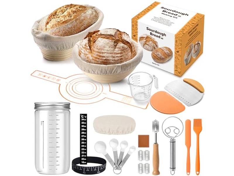 Cesta de Prueba de Pan Grande Ovalada 25Cm 10 Pulgadas Redonda Premium de Fermentación