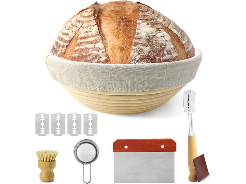 Cestas de Prueba de Banneton de Plástico Natural Set de Panes Hechos a Mano