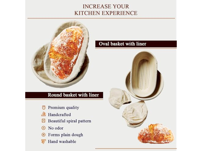 Cesta de Pan Benetton Prrofing Reutilizable con Tapa Miniatura de Prueba