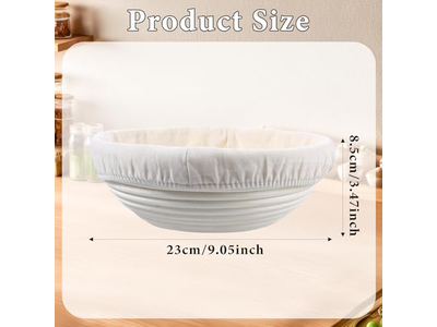 Cesta de Pan con Cubierta Cestas de Prueba Fermentación de Tela