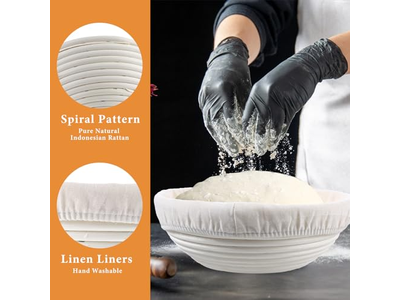 Cesta de Pan con Cubierta Cestas de Prueba Fermentación de Tela