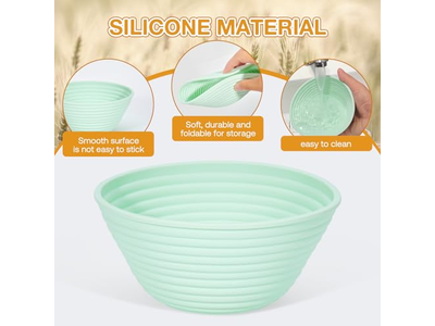 Cestas de Pan para Encimera de Cocina Cesta Redonda de Ratán Utensilios de Horneado