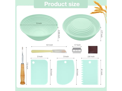 Cestas de Pan para Encimera de Cocina Cesta Redonda de Ratán Utensilios de Horneado