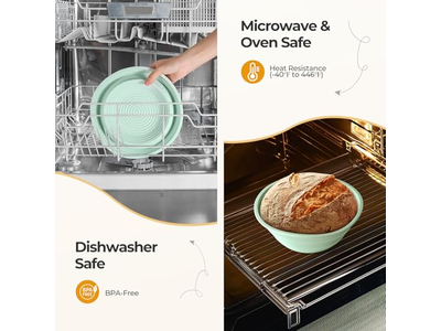 Cestas de Pan para Servir con Cesta de Prueba de Tela Banneton Raspador Lame