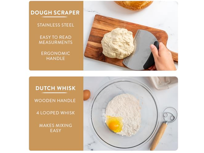 Cestas de Pan para Servir con Cesta de Fermentación Ovalada de Ratán con Tela