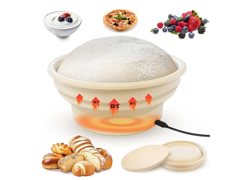 Cesta de Pan de Mimbre Ovalada Cestas de Prueba de Masa Contenedor