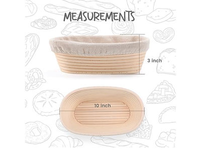 Kit de Cesta de Pan de Sourdough Triangular Rectangular de Varios Tamaños