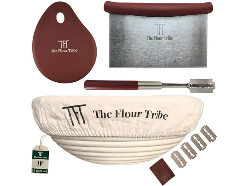 Cesta de Banneton Redonda de 10 Pulgadas de Mimbre Francés para Prueba de Pan