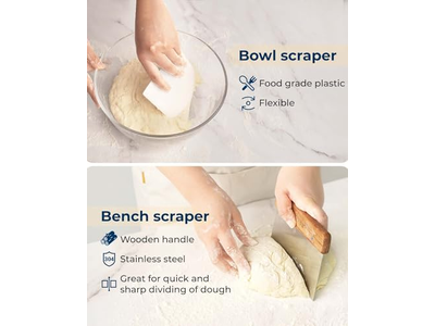 10Inch Oval Rattan Bread Basket Sourdough Kit Proving Rising Dough Cane Baking