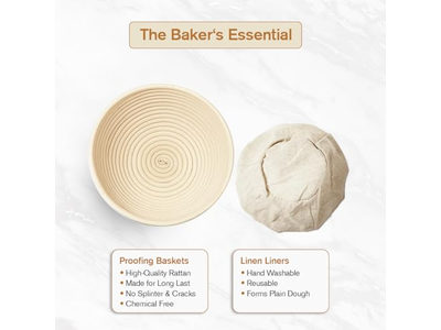 8 9 10 Inch Banneton Proofing Baskets Rattan Round And Oval