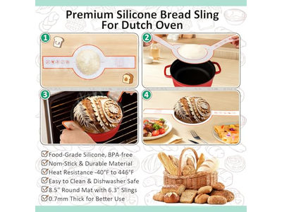 9 Inch Bannetons Basket For Bread Dough Sour Tools Baking Kit Round Set Making