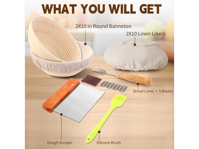 Accesorios de Banneton Suministros para Hornear Pan Con Fundas de Forro de Tela