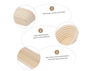 Cesta de Prueba de Pan Eco de Banneton Forro de Pastelería Juego de Herramientas de Horneado