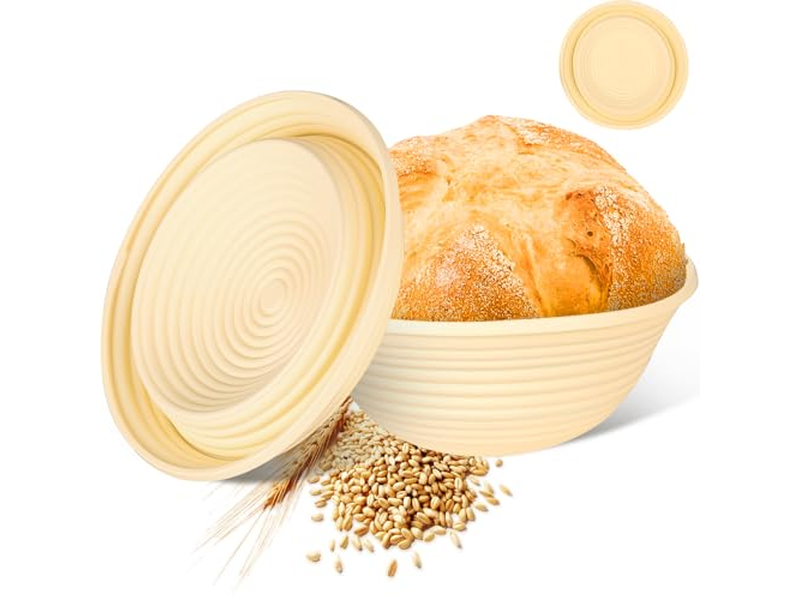 Banneton para Pan Artesanal Usando Por Primera Vez 10 Pulgadas Cubierta Ovalada 8P Forro