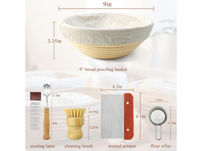 Cestas de Prueba de Banneton de Plástico Natural Set de Panes Hechos a Mano