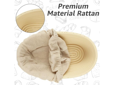 Cesta de Banneton Orgánica para Propósitos de Panadería Oblonga Barata de Metal