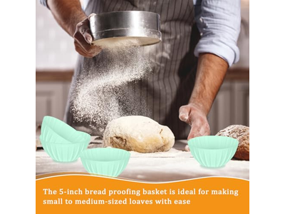 Cestas de Prueba de Pan Bannetons Redondas Kit de Horneado Ovalado de 25Cm