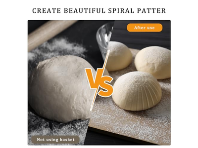 Cestas de Prueba de Pan Bannetons Redondas Kit de Horneado Ovalado de 25Cm