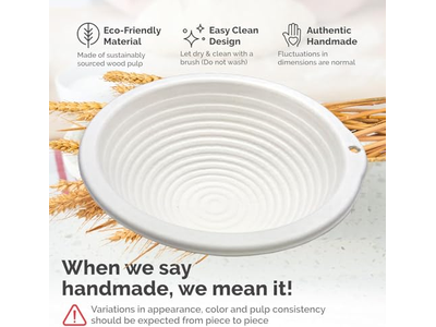 Cestas de Prueba de Masa de Bannetons para Pan de Masa Madre Kit de 9Pcs Agua Química