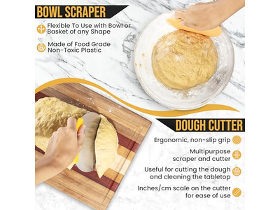 Cesta de Prueba Benetton Redonda con Forro para Pan Casero de Ratán con Juego de Cubierta