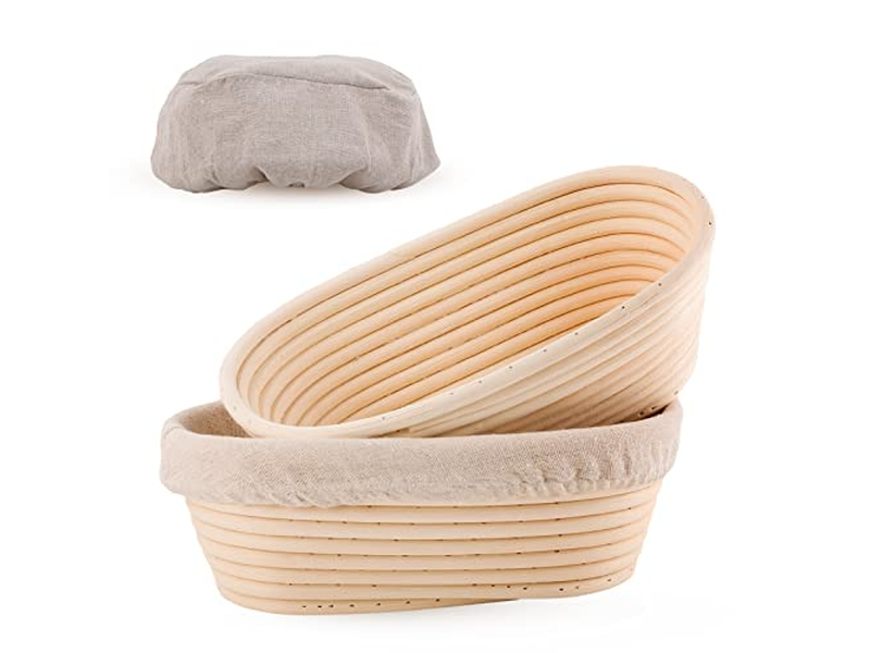 Juego de Raspador y Lame de Pan de 12 Pulgadas Ovalado de Acero Inoxidable