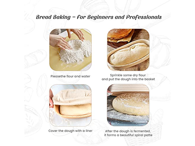 Juego de Raspador y Lame de Pan de 12 Pulgadas Ovalado de Acero Inoxidable