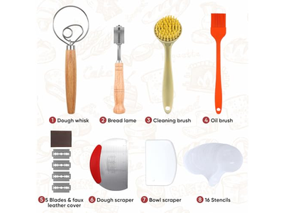 Cesta de Prueba de Pan Redonda y Ovalada Prueba 2 Paquetes 9 Pulgadas Plástico para Hornear