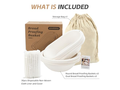 Bandeja de Masa de Pan de Masa Madre Cesta de Prueba de Ratán 9 Pulgadas