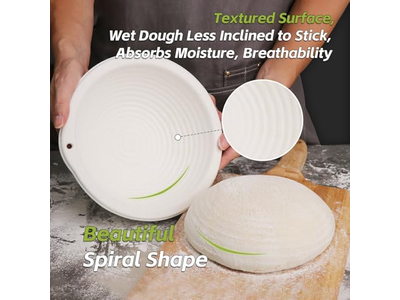 Bandeja de Masa de Pan de Masa Madre Cesta de Prueba de Ratán 9 Pulgadas