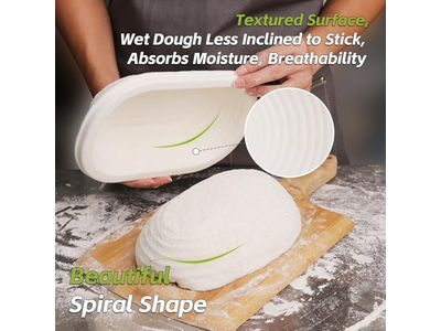 Bandeja de Masa de Pan de Masa Madre Cesta de Prueba de Ratán 9 Pulgadas