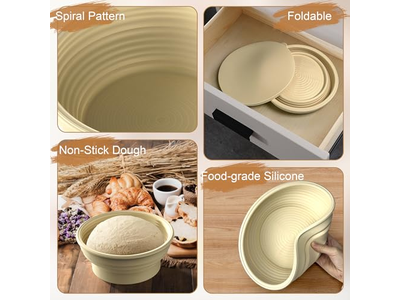 Cesta de Pan de Palitos Fermentada Cesta de Prueba de Pan Baneton Artesanal Lavable