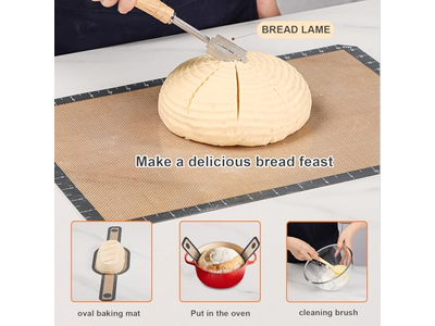 Cestas de Pan Baratas Cesta Calentada Plegable Redonda Prueba de Masa de Sourdough Benneton