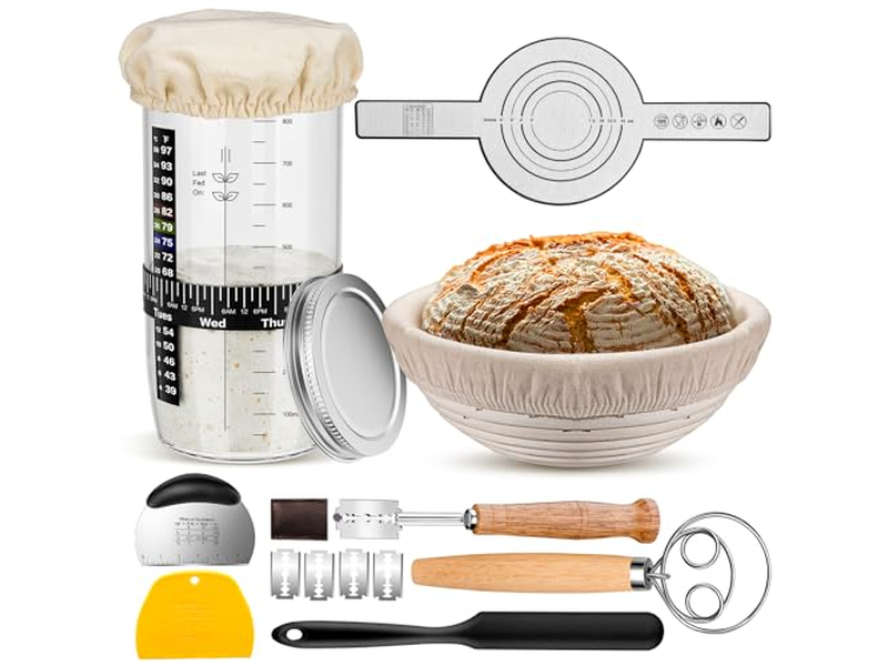 Forros de Tela para Cestas Cesta de Horneado Circular Calentador de Pan con Piedra a Granel