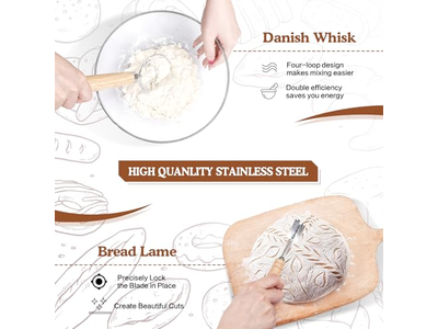 Forros de Tela para Cestas Cesta de Horneado Circular Calentador de Pan con Piedra a Granel