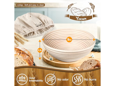 Soporte de Cesta de Pie Rack de Fermentación Tela de Lino Personalizada Prueba de Masa de Sourdough