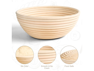 Cestas de Pan de Calidad de Banneton Jefes de Pan Francés Forradas de Lino Pequeñas Redondas para Croissants