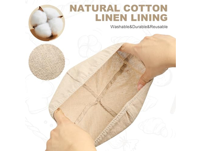 Cestas de Pan de Calidad de Banneton Jefes de Pan Francés Forradas de Lino Pequeñas Redondas para Croissants