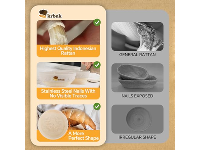 Tazón de Pan de Ratán Indonesio para Hornear Sourdough